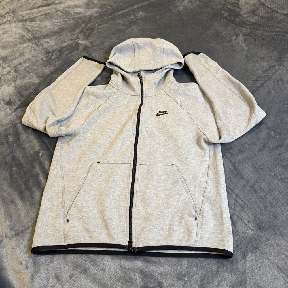 Nike Sportswear Tech Fleece Full Zip Hoodie jacket Men Sz M Gray CU4489-063
